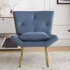 Stylish Accent Chair for Living Room Velvet Armchair Occasional Tub Chairs Blue