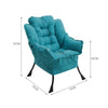 Occasional Wingback Suede Fabric Armchair Lazy Chairs W/ Side Pocket Single Sofa