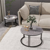 2PCS Round Nesting Tables Coffee End Tables Lamp Plant Stand Home Office Decor