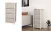 Fabric Cabinets Storage Unit Chest of 4 Drawers Bedside Table Organiser Beige