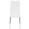 Set of 6 Modern Dining Chairs Padded Seat Kitchen Chair With Silver Steel Legs
