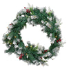 Flexible 270cm (9ft) Christmas Garland with lighting Snow Tips Berries & Cones