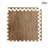 12-24P Wood Grain Floor Mats Gym Eva Foam Interlocking Kid Soft Play Mat 60x60cm