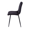 Set of 2 Velvet Dining Chairs Soft Padded Seat Metal Legs Modern Office Kitchen