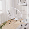 Set of 3 Indoor Outdoor Furniture Garden Patio String Egg Chair & Coffee Table