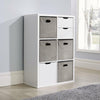 Chunky Storage Cube 6 Shelf Bookcase Wooden Display Unit Organiser White