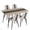 Mondeer Dining Room Sets Dining Table and 4/6 Upholstered Chairs with Metal Legs