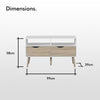 TV Unit Cabinet Stand White Wood Effect w/ Storage Drawers & Shelves | VonHaus