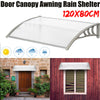 120*80 Door Canopy Awning Shelter Front Back Outdoor Porch Patio Roof Rain Cover