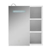 Wood LED Bathroom Cabinet Mirror Touch 5 shelf 1 Door Staorage Wall Mounted