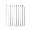 Metal Single Garden Gate 3.5ft Tall Wrought Iron Pedestrian Door Gateway Fitting