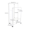 Potable Mobile Clothes Coat Garment Hanging Rail Rack Storage Stand On Wheels