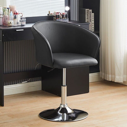 Faux Leather Salon Chair Bar Stool Hair Beauty Barber Chair Black Adjustable