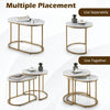Set of 2 Round Nesting Coffee Table Accent Stacking Side Tables Space-saving