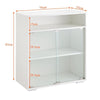 Modern White Sideboard Display Cabinet With RGB LED Cupboard Storage Unit