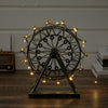 Desktop Rotating Metal Ferris Wheel Ornament LED Sky Wheel Windmill Night Light