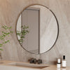 32 Inch XXL Round Wall Mirror Rustic Accent Decor Table Mirror Mounted Washroom