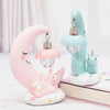 Resin Unicorn Moon LED Night Light Baby Children Nursery Room Bedside Lamp Gift