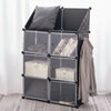4 Tiers Plastic Storage Wardrobe Clothes Organizer Closet Cupboard Shoe Cabinet