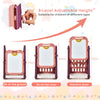 3 in 1 Kids Art Easel 2 Sides Magnetic Whiteboard Chalkboard W/Book Storage Rack