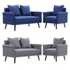 Retro Upholstered Armchair 2-Seater Sofa Couch w/ Cushion Living Room Reception
