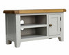 Painted Oak Small TV Stand / 90cm Grey Solid TV Unit / Storage Cabinet