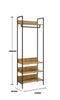 Zahra Bedroom Double Open Wardrobe 4 Shelves Furniture Storage Cupboard