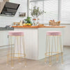 2 Bar Stools Metal Frame Breakfast Chair Kitchen High Counter Seat Pub Restauran