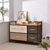 5-Drawer Dresser Fabric Chest of Drawers Storage Tower w/Wooden Top Organiser