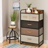 5-Drawer Dresser Storage 4-Tier Organizer Tower Bedside Display Stand Foldable