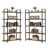 Industrial 5 Tier Bookcase Rustic Wood Shelving Unit Open Storage Display Shelf