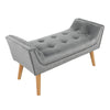 Velvet Tufted End Bed Bench Hallway Long Chaise Bedroom Side Window Seat Bench