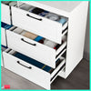 Modern 6 Drawer Bedside Table Cabinet Chest of Drawers Nightstand Bedroom White
