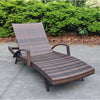 Adjustable Rattan Sun Lounger Outdoor Recliner w/ Cushion Garden Pool Daybed UK