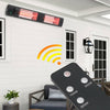 Outdoor Electric Heater Garden Wall Mounted Warmer Halogen Remote Adjustable