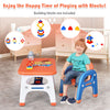 Kids Table and Chair Set Children Activity Art Study Desk Set W/ Building Blocks