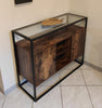 Vintage Industrial Cupboard Hallway Slim Console Table Cabinet Unit Sideboard