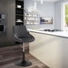 1/2x Breakfast Bar Stool Swivel Gas Lift Adjustable Height Velvet Padded Chair