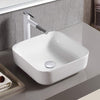 MULTI SHAPE BATHROOM CLOAKROOM COUNTERTOP CERAMIC BASIN SINK & POP UP WASTE SETS