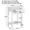 Bedside Table Nightstand Side Table Bedside Cabinet Storage Unit with Drawers