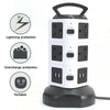 Socket Tower Mains Power Extension Lead 10 Way 4 USB Ports Adaptor Plug 3M Cable