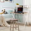 2-Tier Folding Table Modern Computer Desk Space-Saving Writing Workstation