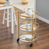 Chic Glass Drinks Trolley 3 Tier Party Kitchen Serving Cart Storage Display Rack