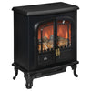 Freestanding Electric Fireplace Stove Heater with LED Fire Flame Effect Black