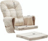 ONPNO Replacement Velvet Cushions 5PCS Set for Glider Rocking Chair and Stool