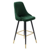 2 Pcs Barstools Set Velvet Padded Metal Legs Kitchen Breakfast Chairs Stools