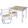 Kids Table and 2 Chair Set MDF Children Activity Desk Playroom Furniture Bedroom