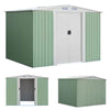 6 X 8 FT Outdoor Storage Shed Large Tool Utility Organizer House 2 Sliding Doors