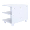Rolling Sofa Bedside Table W/ Storage Shelves Wooden Printer Stand Home Office