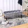 Crushed Velvet Ottoman Storage Bench Stool Chair Bedding Blanket Toy Chest Trunk
